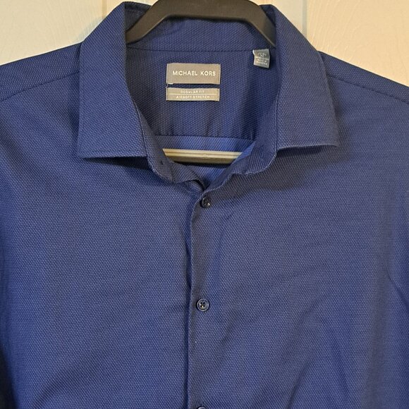 Michael Kors Men's Dark Blue Button Down Shirt - Picture 3 of 6